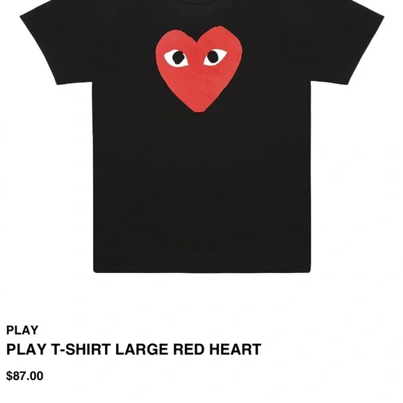 AUTHENTIC Comme des Garcons Black Tee men’s XL - Picture 5 of 5